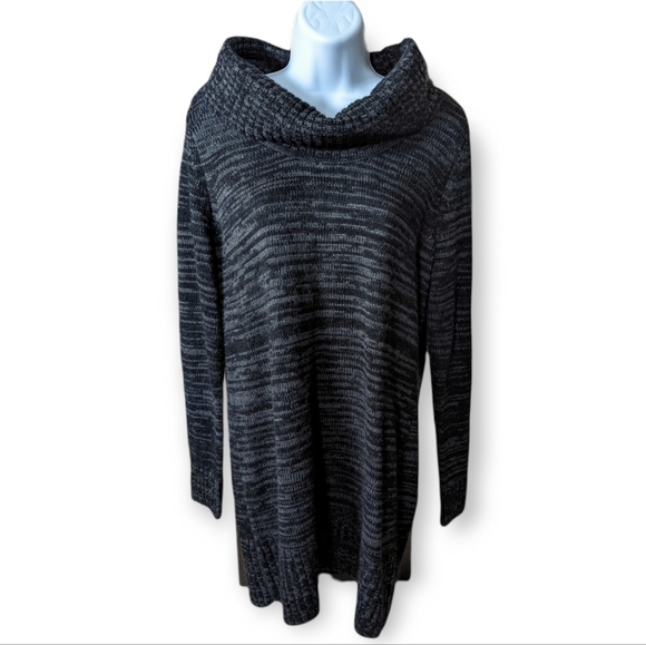 AB Studio Sweaters - AB Studio Long Cowl Neck Gray Sweater Size XL